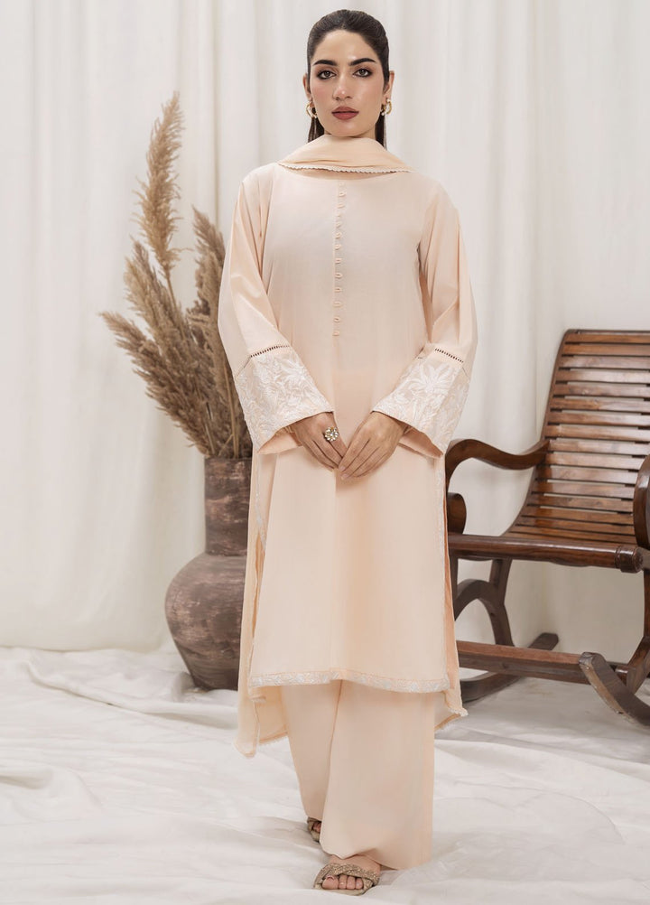 HEM Pret Embroidered Lawn 3 Piece Suit Pudding