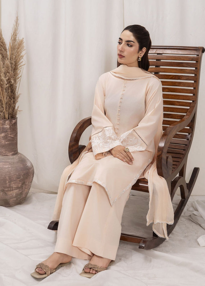 HEM Pret Embroidered Lawn 3 Piece Suit Pudding