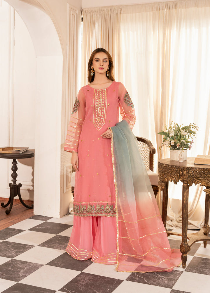 HEM Pret Embroidered Organza 3 Piece Suit Hania