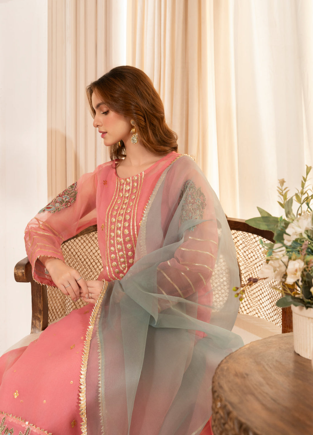 HEM Pret Embroidered Organza 3 Piece Suit Hania