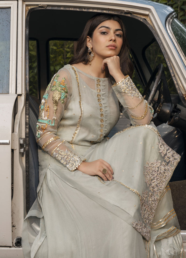 HEM Pret Embroidered Organza 3 Piece Suit Lotus Grey