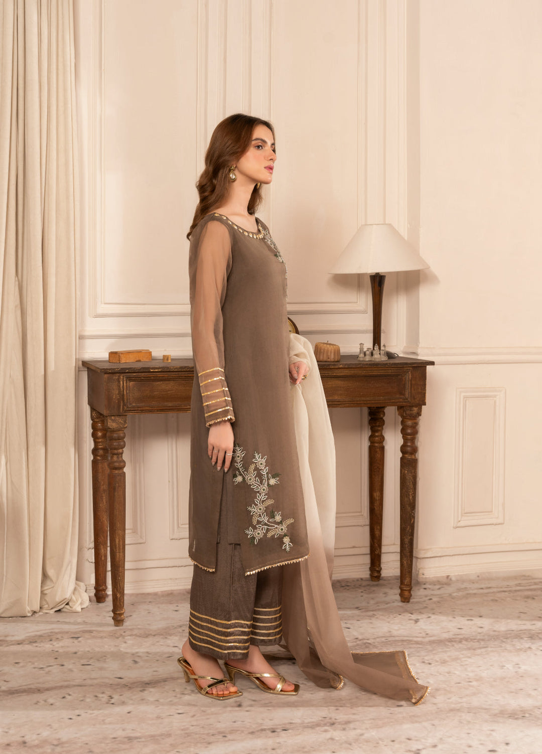 HEM Pret Embroidered Organza 3 Piece Suit Sanam