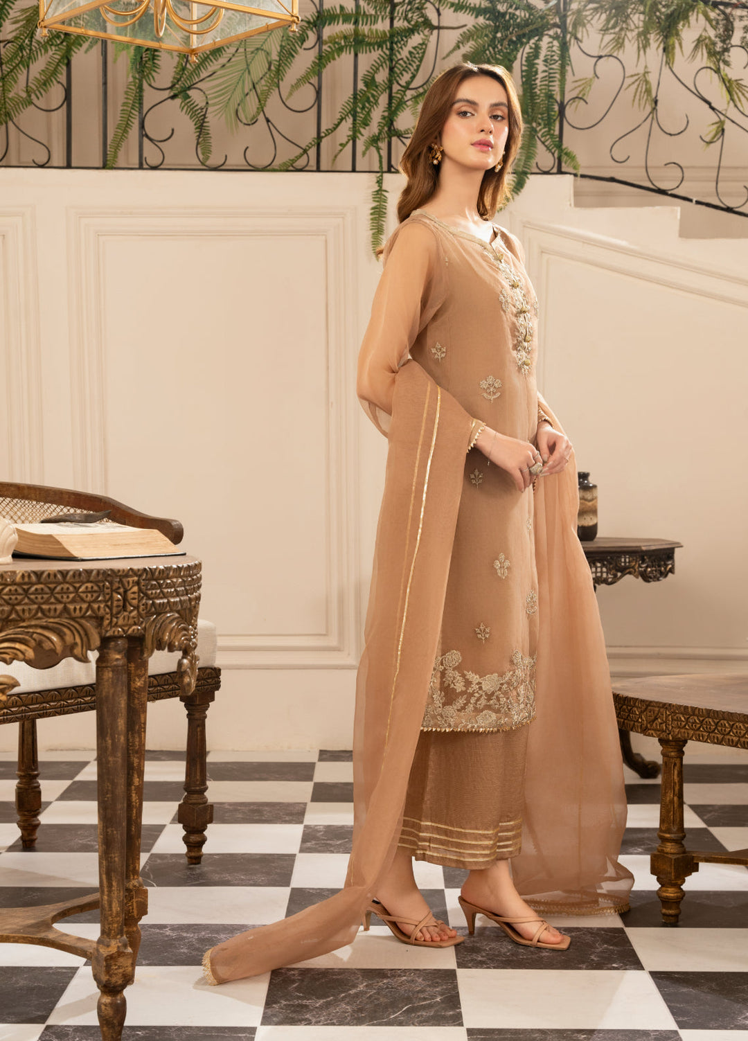 HEM Pret Embroidered Organza 3 Piece Suit Sara