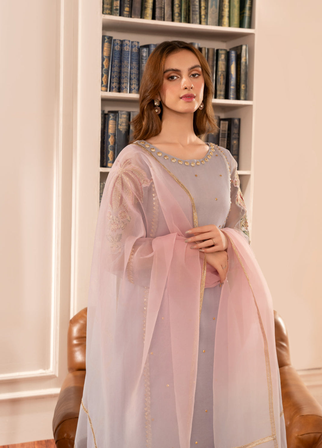 HEM Pret Embroidered Organza 3 Piece Suit Zara