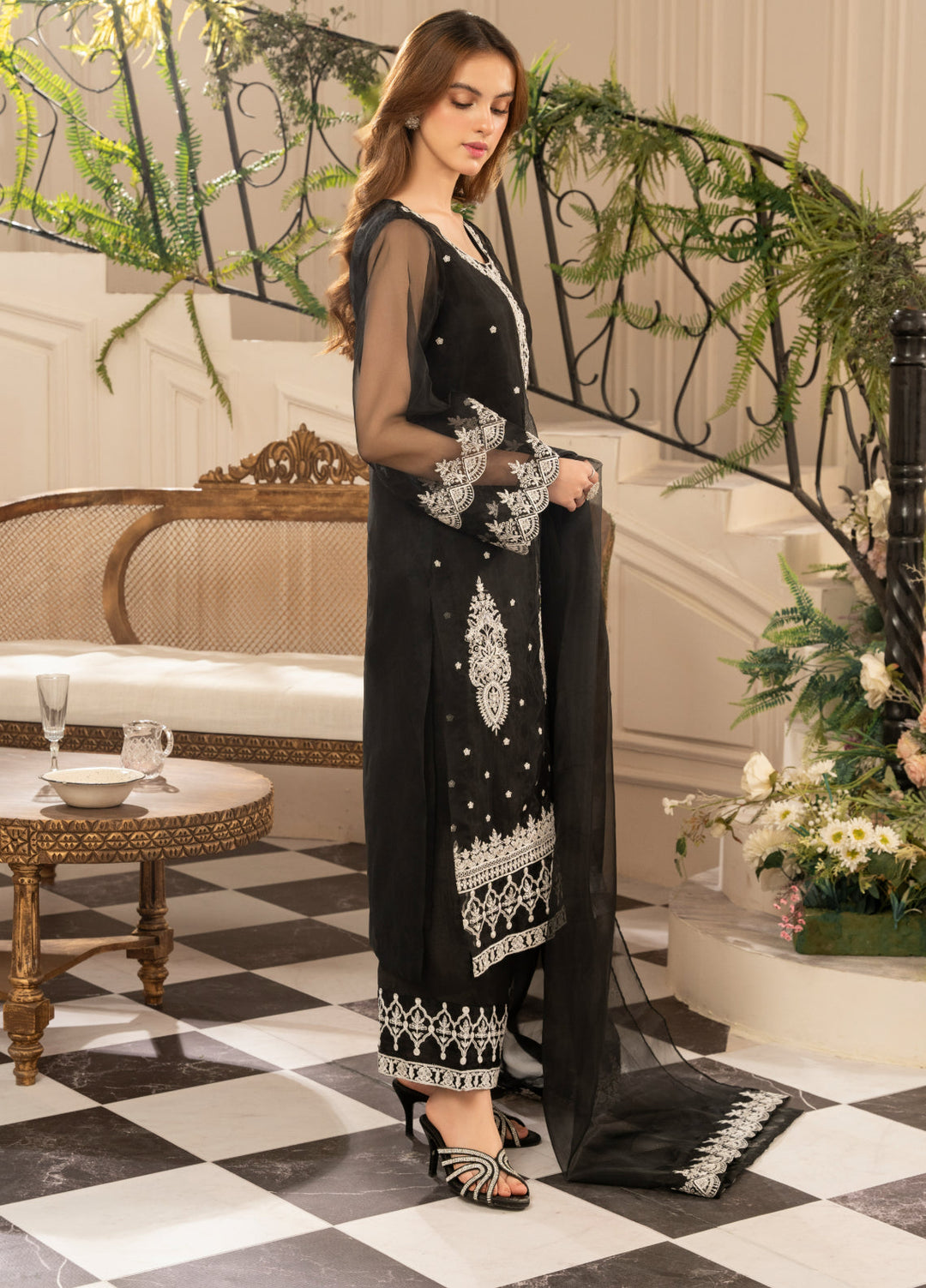 HEM Pret Embroidered Organza 3 Piece Suit Zeenat