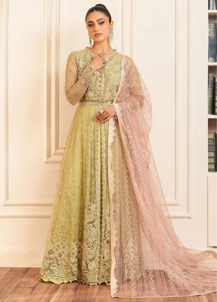 Hemline By Mushq Embroidered Suit Unstitched 3 Piece MQ24HA D-02 Wasabi - Formal Collection