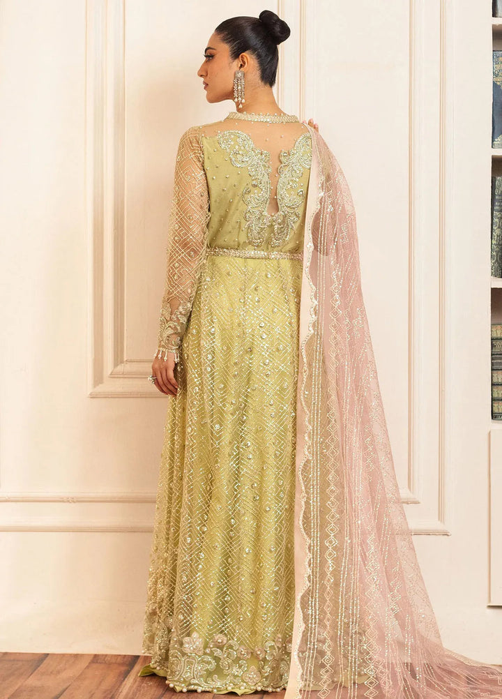 Hemline By Mushq Embroidered Suit Unstitched 3 Piece MQ24HA D-02 Wasabi - Formal Collection