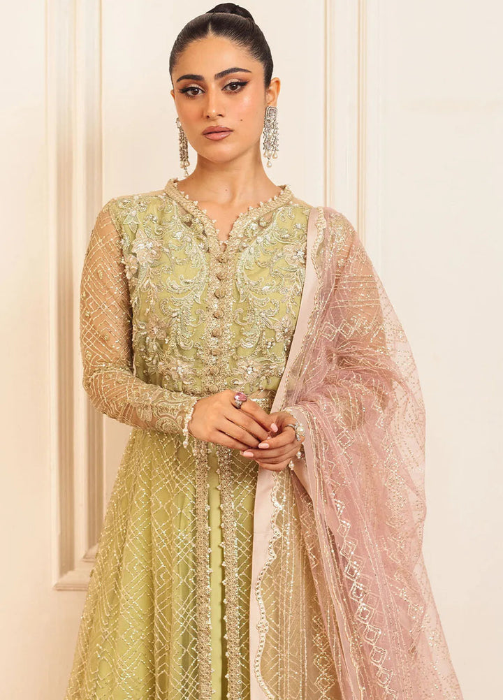 Hemline By Mushq Embroidered Suit Unstitched 3 Piece MQ24HA D-02 Wasabi - Formal Collection