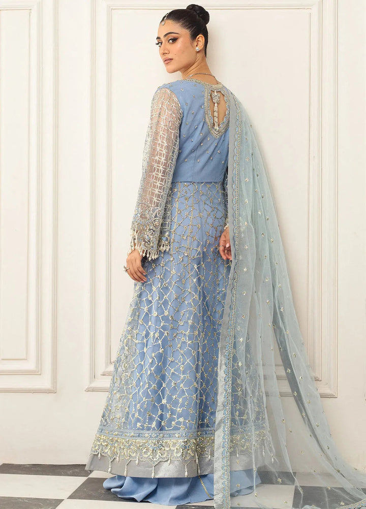 Hemline By Mushq Embroidered Suit Unstitched 3 Piece MQ24HA D-04 Periwinkle - Formal Collection