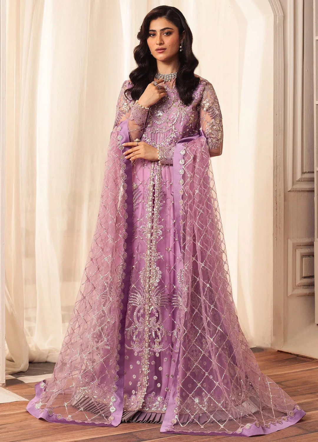 Hemline By Mushq Embroidered Suit Unstitched 3 Piece MQ24HA D-07 Heather - Formal Collection
