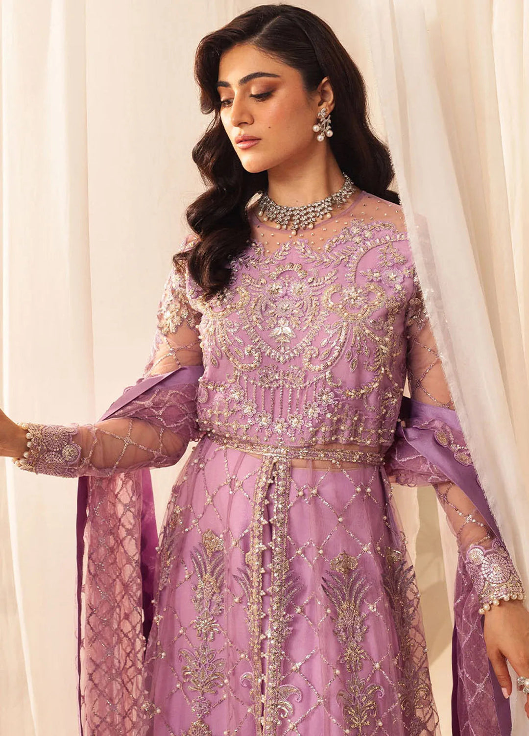 Hemline By Mushq Embroidered Suit Unstitched 3 Piece MQ24HA D-07 Heather - Formal Collection