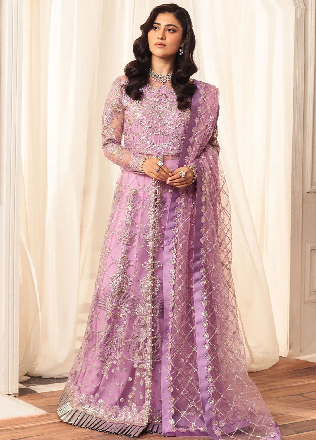 Hemline By Mushq Embroidered Suit Unstitched 3 Piece MQ24HA D-07 Heather - Formal Collection