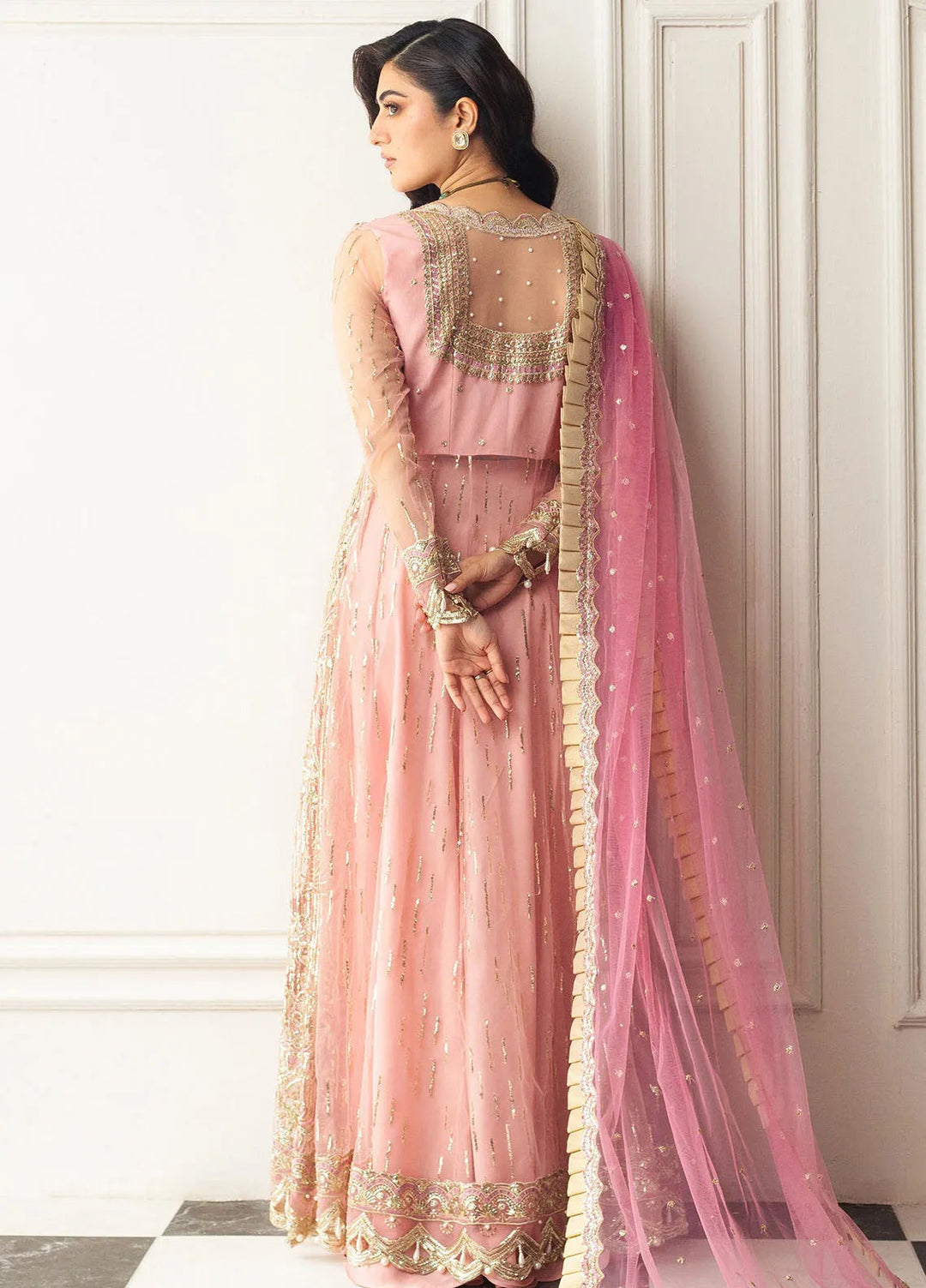 Hemline By Mushq Embroidered Suit Unstitched 3 Piece MQ24HA D-08 Amaranth - Formal Collection