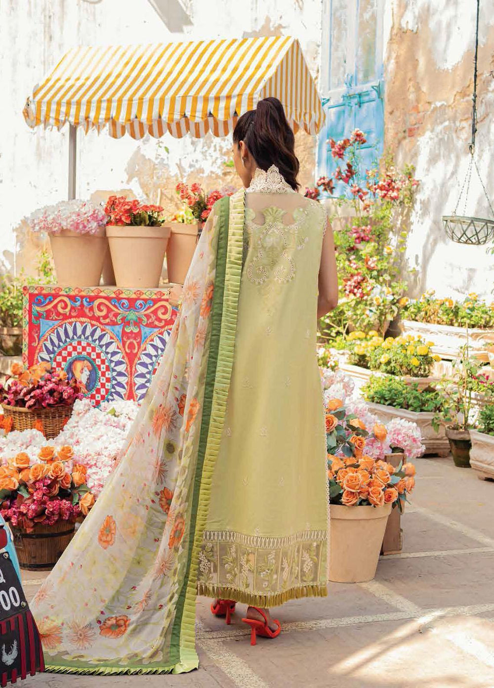 Hemline by Mushq Embroidered Lawn Suits Unstitched 3 Piece MQ23HMS HML23-7A SOFIA - Spring / Summer Collection