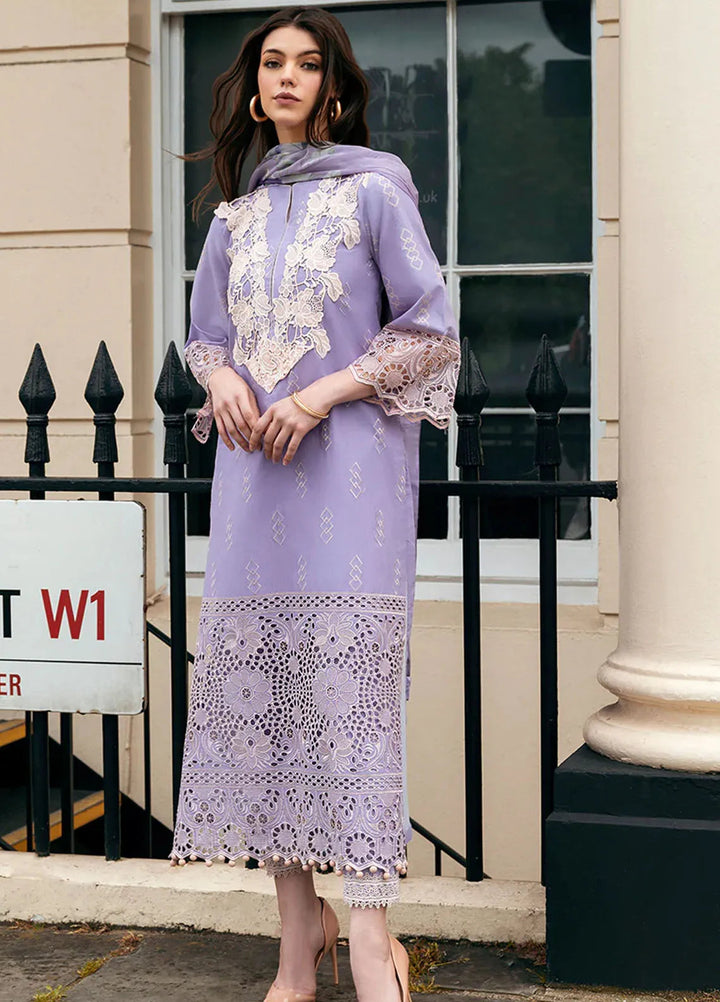Hemline Odyssey By Mushq Embroidered Lawn Suit Unstitched 3 Piece MQ24H Bloom Boulevard - Summer Collection