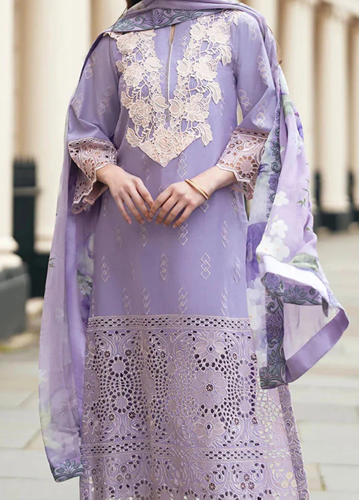 Hemline Odyssey By Mushq Embroidered Lawn Suit Unstitched 3 Piece MQ24H Bloom Boulevard - Summer Collection