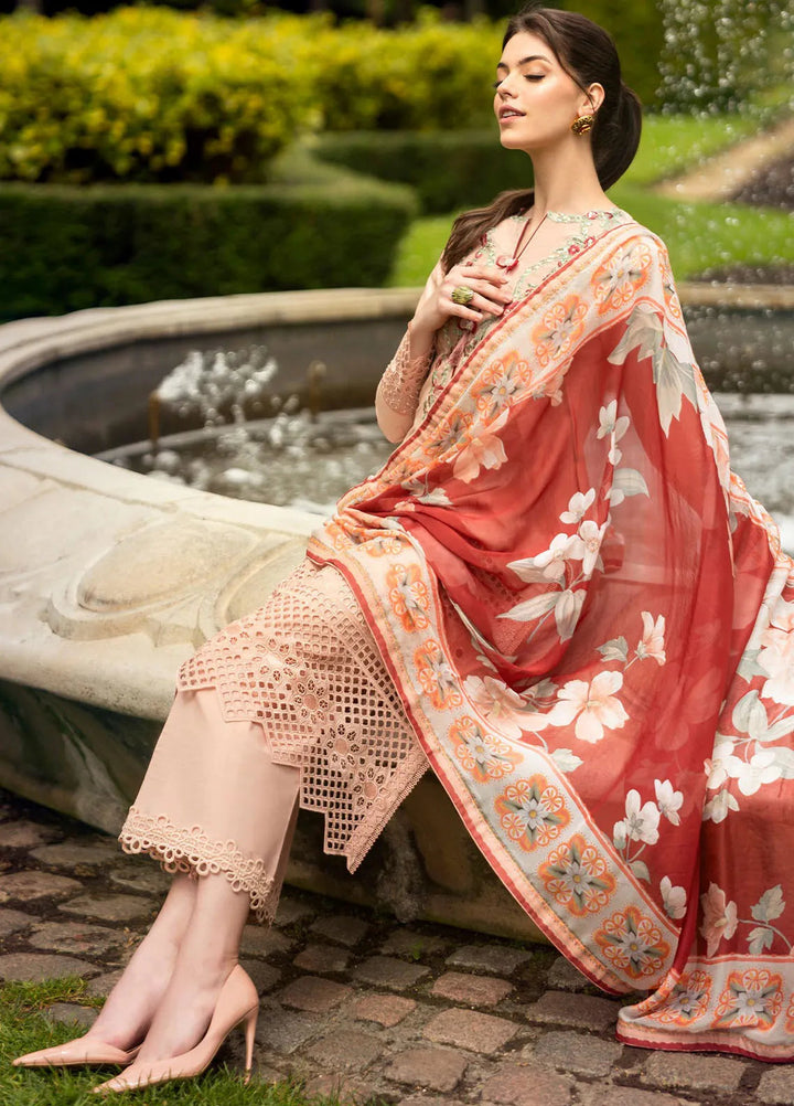 Hemline Odyssey By Mushq Embroidered Lawn Suit Unstitched 3 Piece MQ24H Blooming Belle - Summer Collection