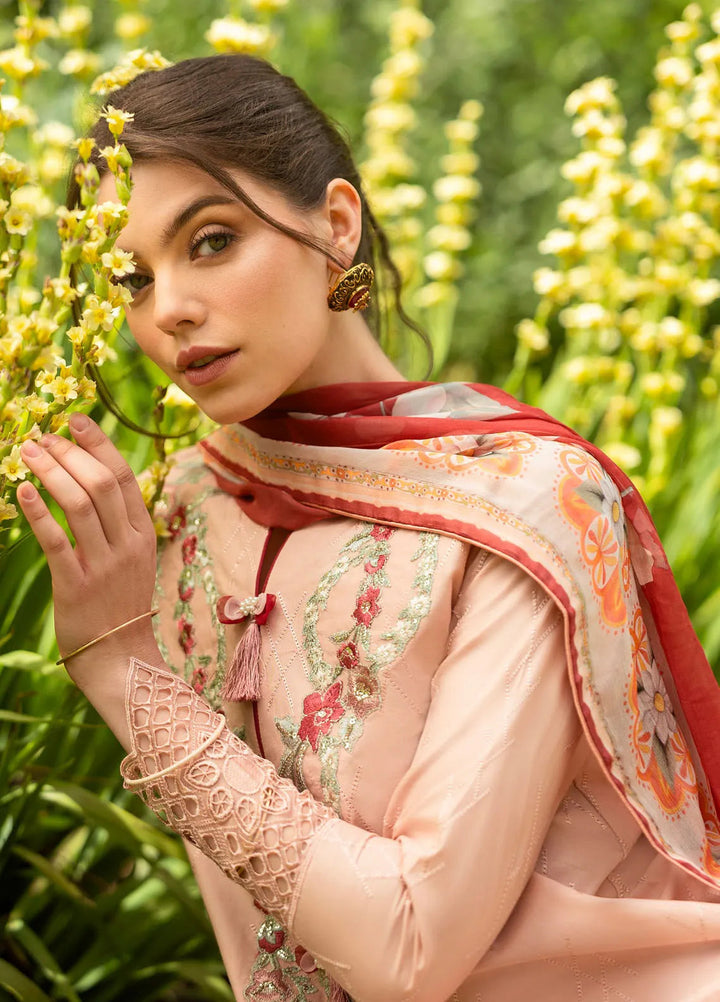 Hemline Odyssey By Mushq Embroidered Lawn Suit Unstitched 3 Piece MQ24H Blooming Belle - Summer Collection