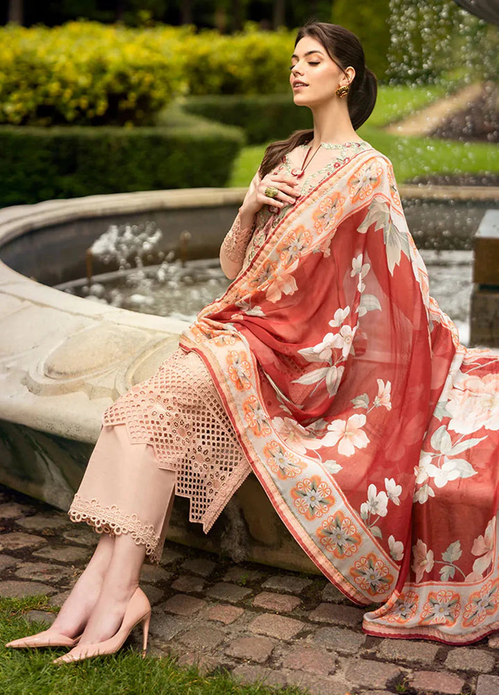 Hemline Odyssey By Mushq Embroidered Lawn Suit Unstitched 3 Piece MQ24H Blooming Belle - Summer Collection