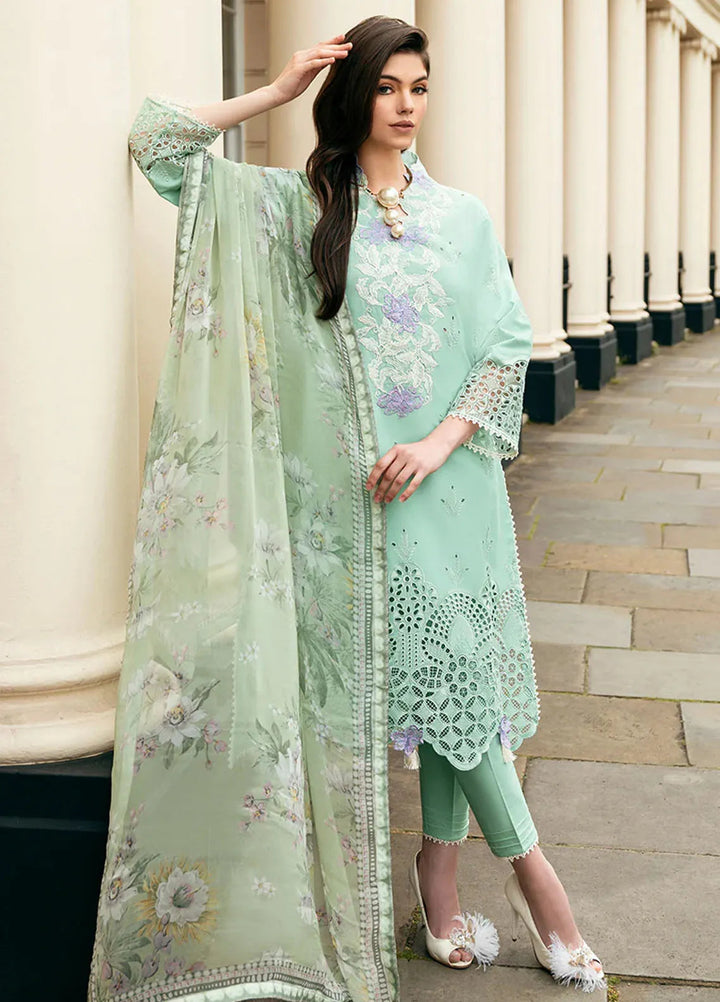 Hemline Odyssey By Mushq Embroidered Lawn Suit Unstitched 3 Piece MQ24H Bristol Beauty - Summer Collection