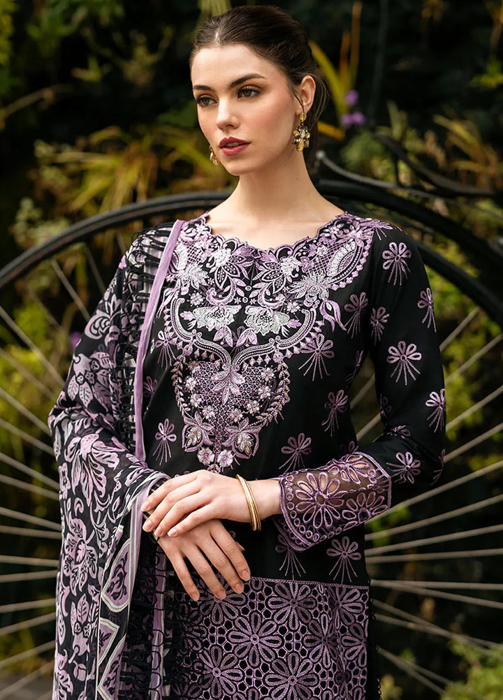 Hemline Odyssey By Mushq Embroidered Lawn Suit Unstitched 3 Piece MQ24H Luxe Lace - Summer Collection
