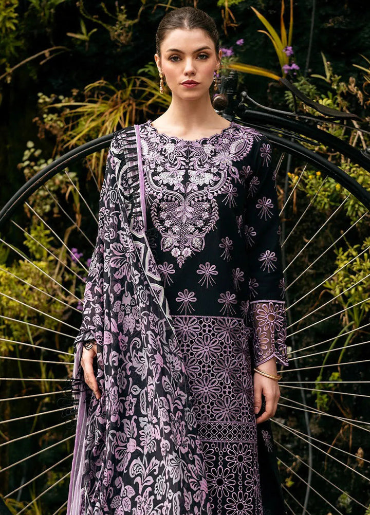 Hemline Odyssey By Mushq Embroidered Lawn Suit Unstitched 3 Piece MQ24H Luxe Lace - Summer Collection