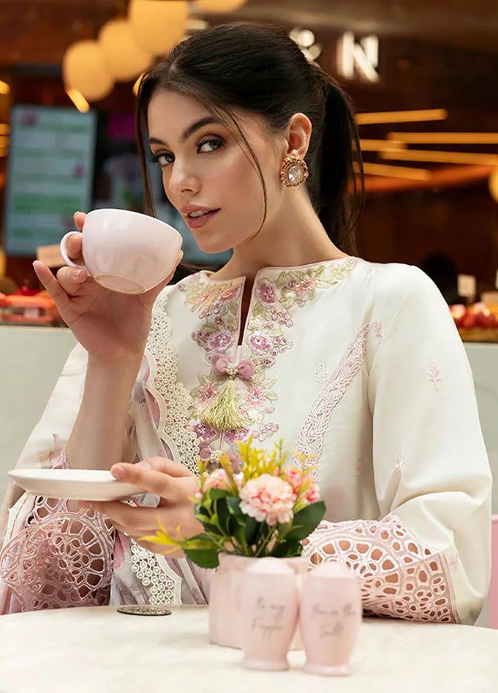 Hemline Odyssey By Mushq Embroidered Lawn Suit Unstitched 3 Piece MQ24H Mocha Muse - Summer Collection