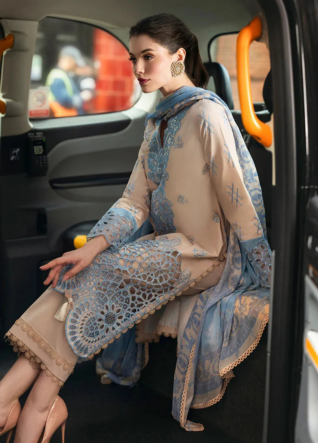 Hemline Odyssey By Mushq Embroidered Lawn Suit Unstitched 3 Piece MQ24H Mystical Muse - Summer Collection