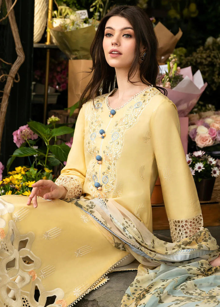 Hemline Odyssey By Mushq Embroidered Lawn Suit Unstitched 3 Piece MQ24H Sunset Sway - Summer Collection