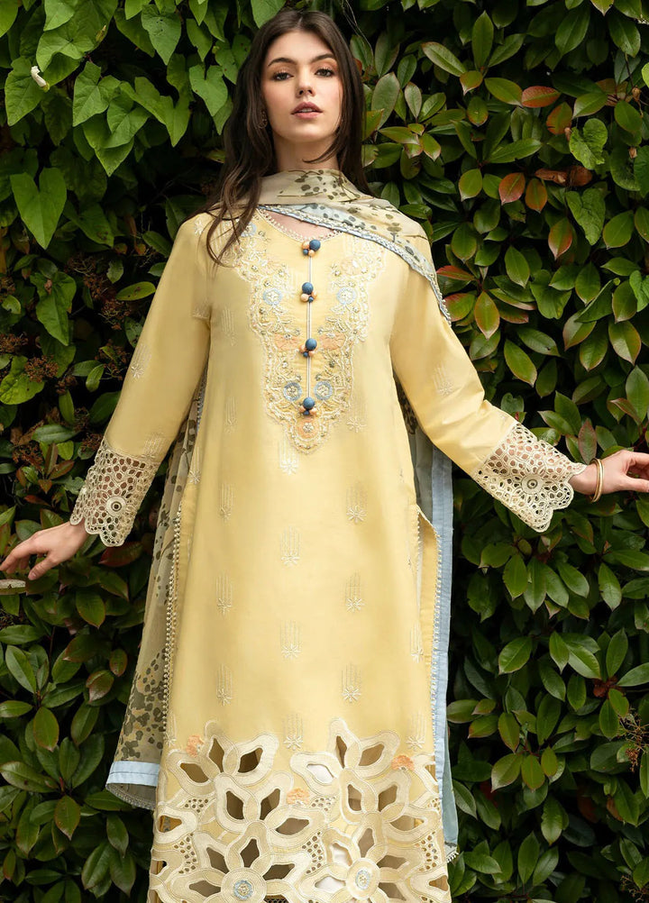 Hemline Odyssey By Mushq Embroidered Lawn Suit Unstitched 3 Piece MQ24H Sunset Sway - Summer Collection