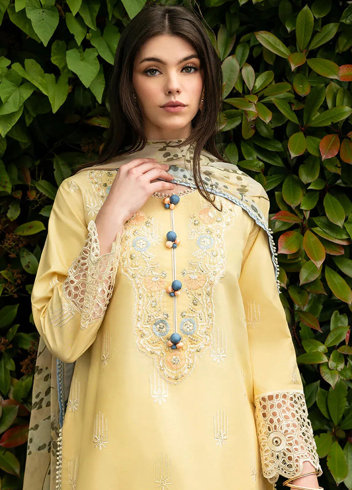 Hemline Odyssey By Mushq Embroidered Lawn Suit Unstitched 3 Piece MQ24H Sunset Sway - Summer Collection
