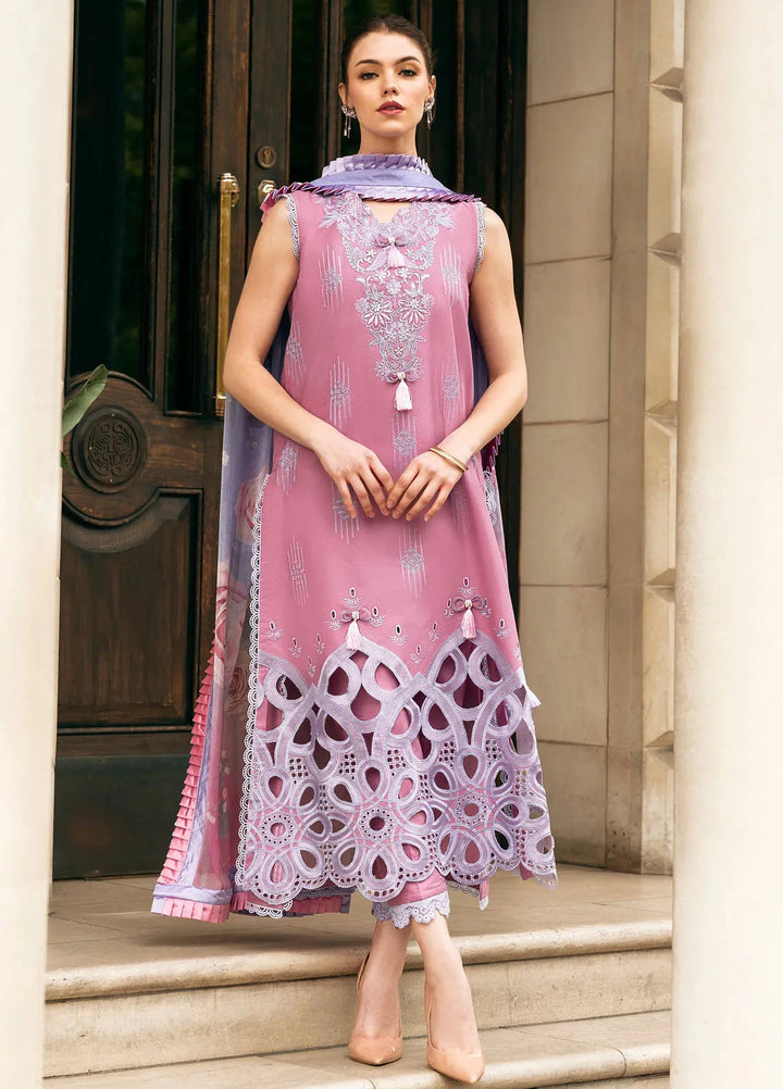 Hemline Odyssey By Mushq Embroidered Lawn Suit Unstitched 3 Piece MQ24H Wildflower Dream - Summer Collection