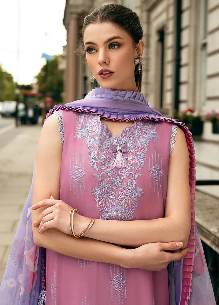 Hemline Odyssey By Mushq Embroidered Lawn Suit Unstitched 3 Piece MQ24H Wildflower Dream - Summer Collection