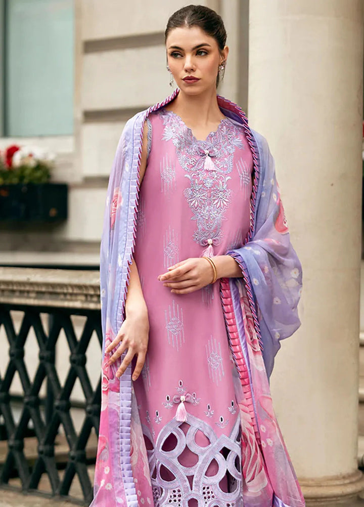 Hemline Odyssey By Mushq Embroidered Lawn Suit Unstitched 3 Piece MQ24H Wildflower Dream - Summer Collection