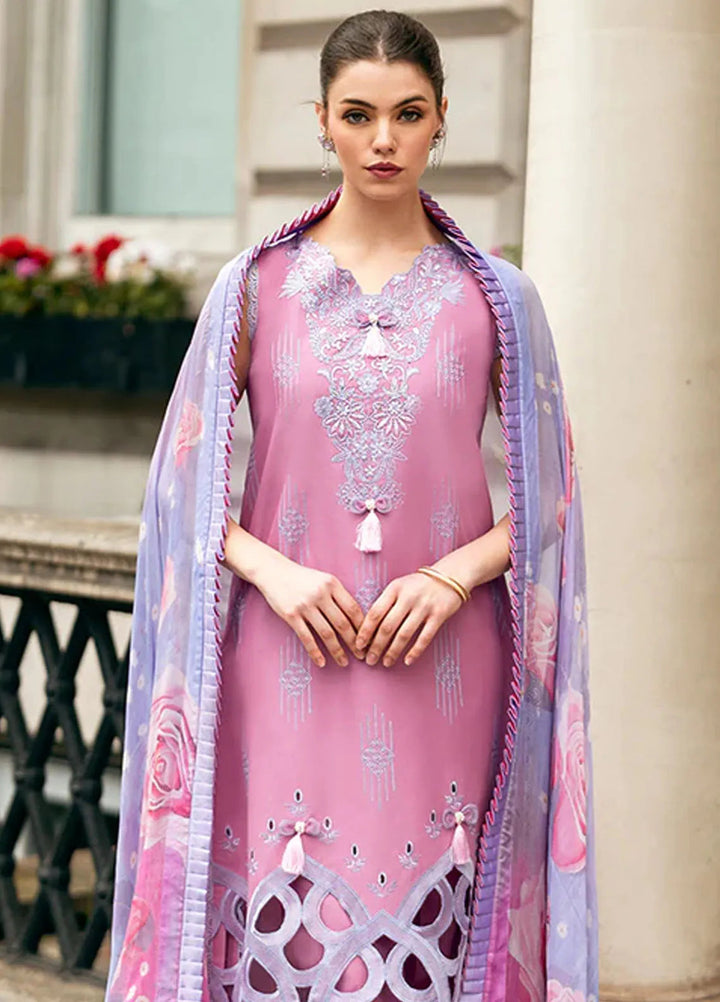 Hemline Odyssey By Mushq Embroidered Lawn Suit Unstitched 3 Piece MQ24H Wildflower Dream - Summer Collection