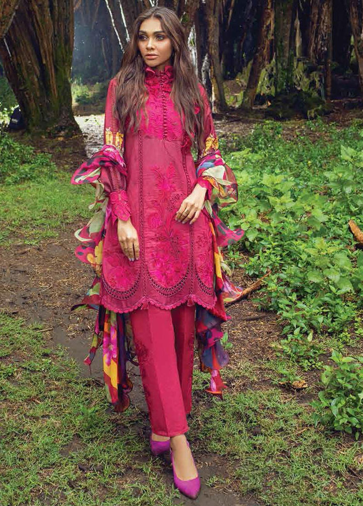 Hemline By Mushq Embroidered Chikankari Suits Unstitched 3 Piece MQ21H 01 Blooming Celosia - Spring / Summer Collection