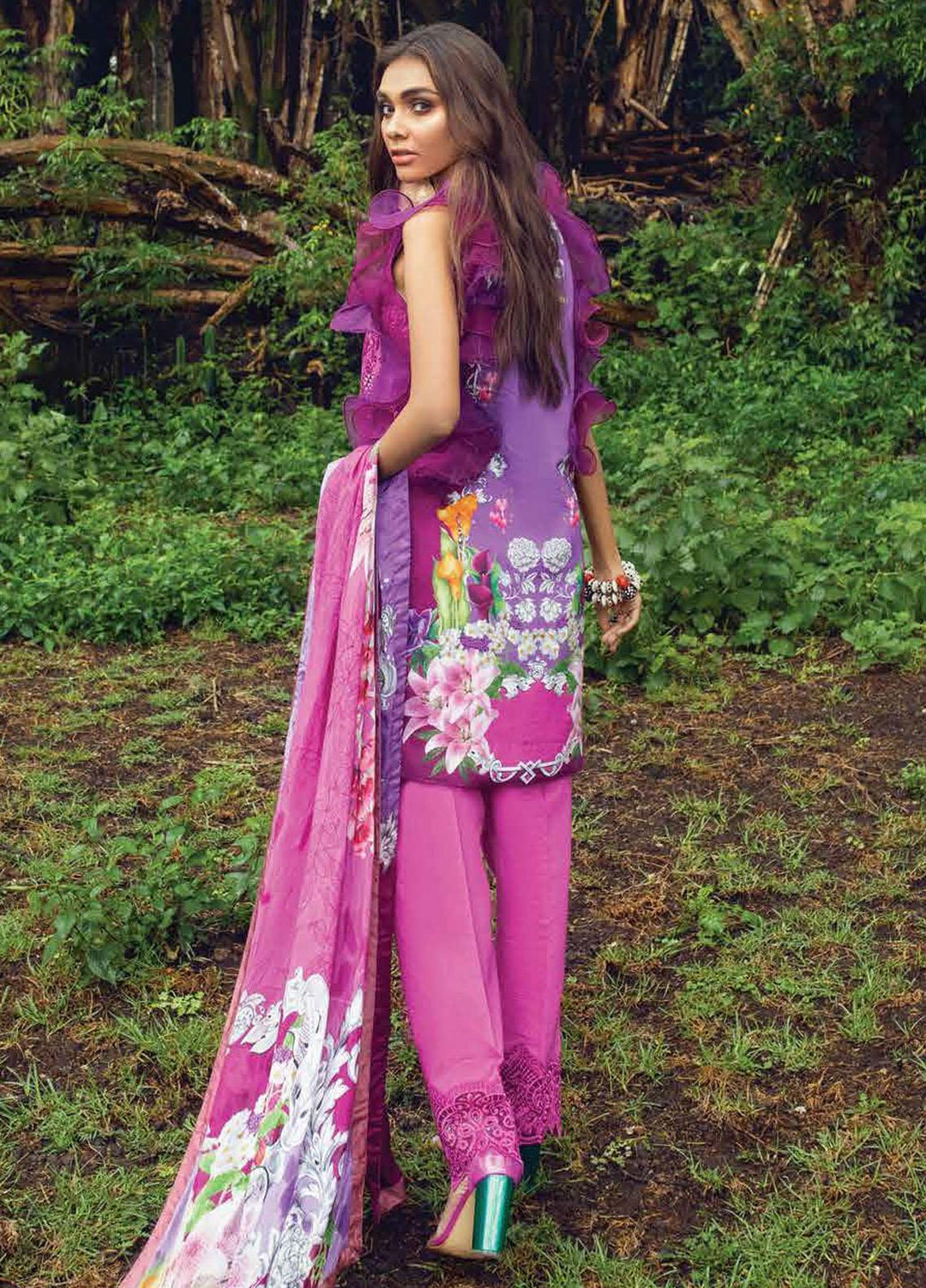 Hemline By Mushq Embroidered Chikankari Suits Unstitched 3 Piece MQ21H 03 Ethereal Beauty - Spring / Summer Collection