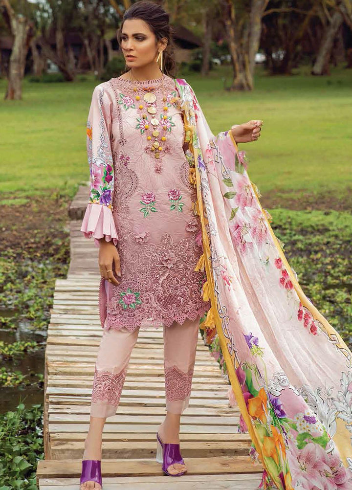 Hemline By Mushq Embroidered Chikankari Suits Unstitched 3 Piece MQ21H 04 Blissful Happiness - Spring / Summer Collection