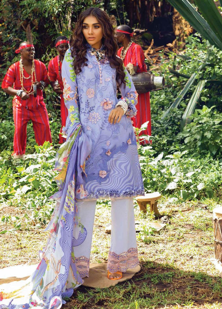 Hemline By Mushq Embroidered Chikankari Suits Unstitched 3 Piece MQ21H 06 Lavender Lustre - Spring / Summer Collection