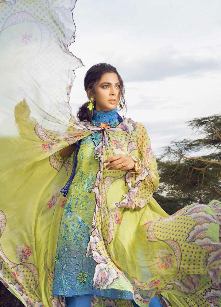 Hemline By Mushq Embroidered Chikankari Suits Unstitched 3 Piece MQ21H 07 Weeping Willow - Spring / Summer Collection