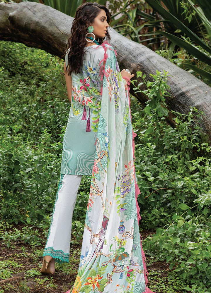 Hemline By Mushq Embroidered Chikankari Suits Unstitched 3 Piece MQ21H 10 Enchanted Forest - Spring / Summer Collection