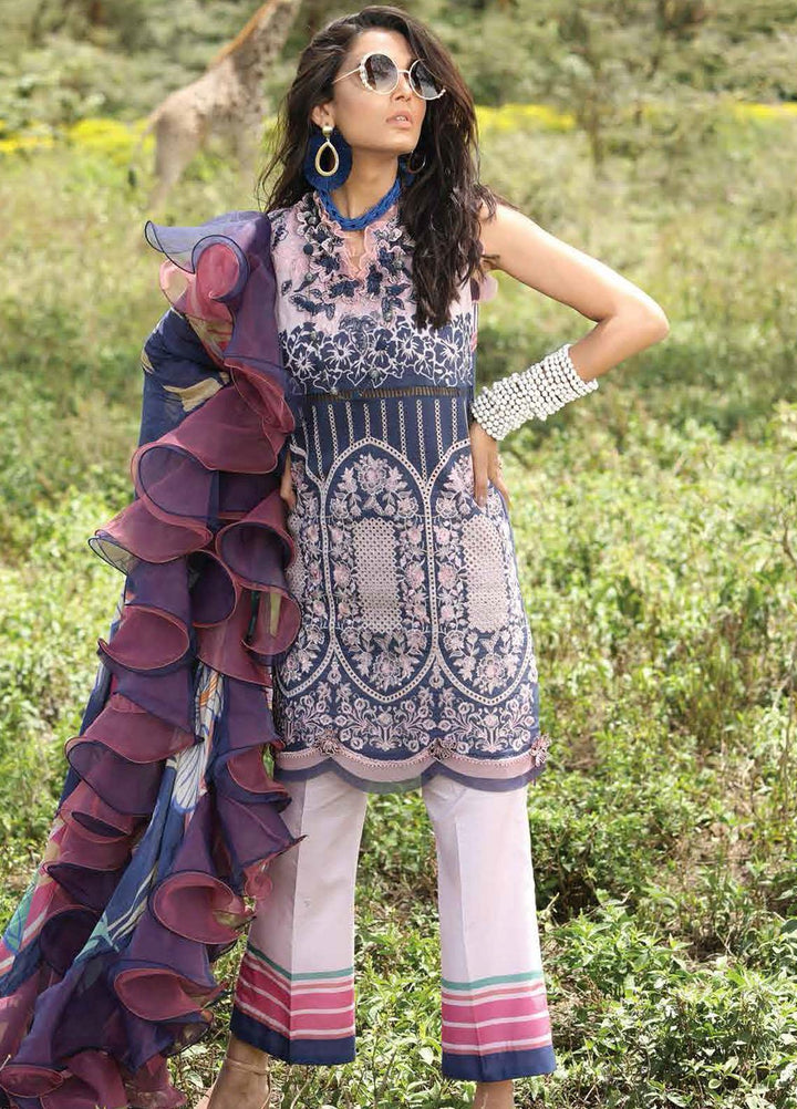 Hemline By Mushq Embroidered Chikankari Suits Unstitched 3 Piece MQ21H 12 Dreamy Vision - Spring / Summer Collection