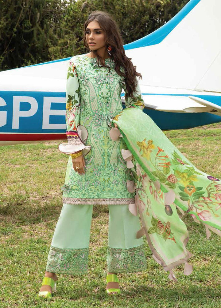 Hemline By Mushq Embroidered Chikankari Suits Unstitched 3 Piece MQ21H 14 Spring Bud - Spring / Summer Collection