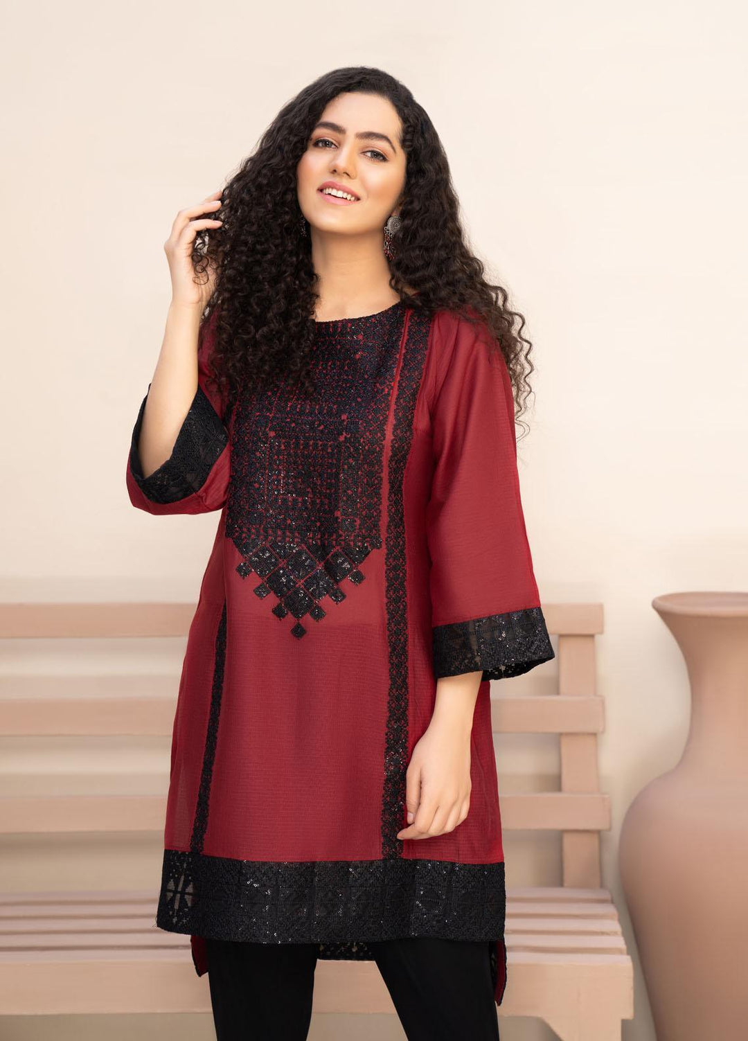 HemStitch Casual Pret  Lawn Kurti HS22BL Gul