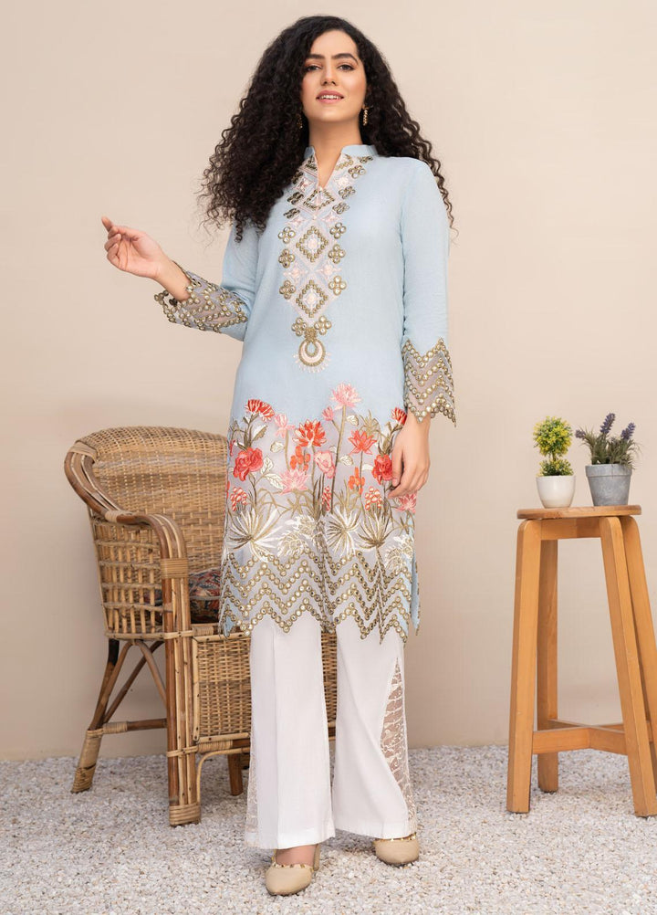 HemStitch Casual Pret  Lawn Kurti HS22BL Amaya