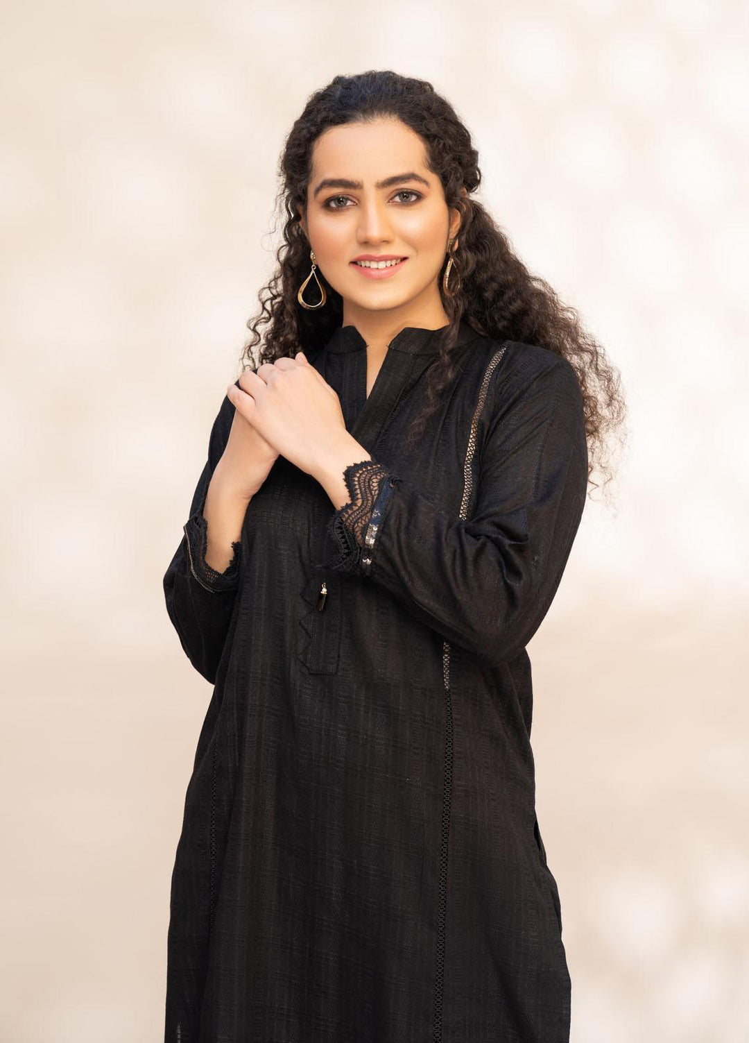 HemStitch Casual Pret  Lawn Kurti HS22BL Ghazal