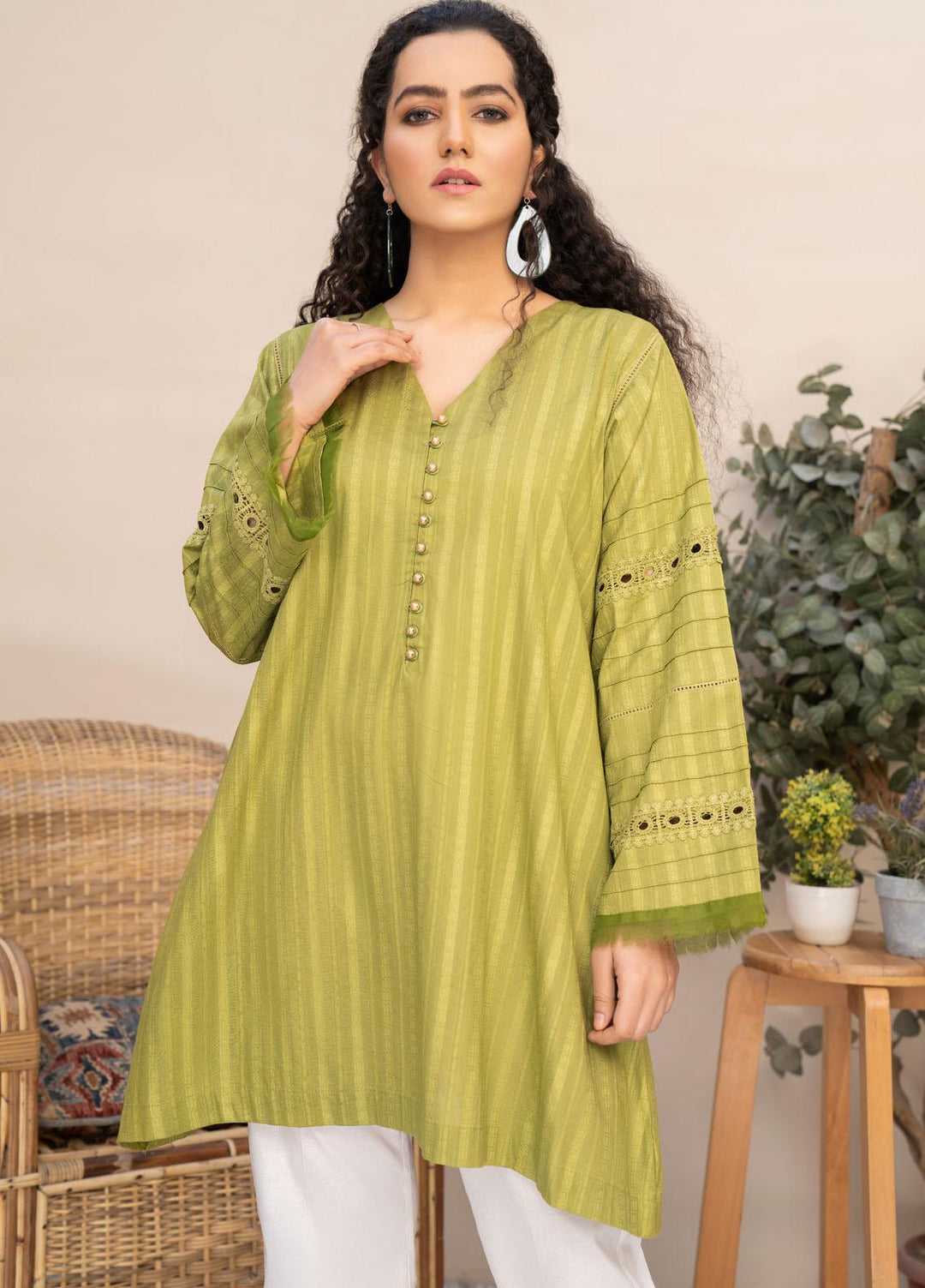 HemStitch Casual Pret  Lawn Kurti HS22BL Mawara