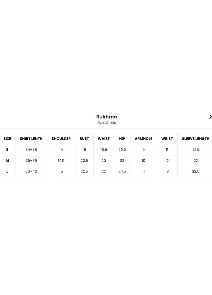 HemStitch Casual Pret  Lawn Kurti HS22BL Rukhma