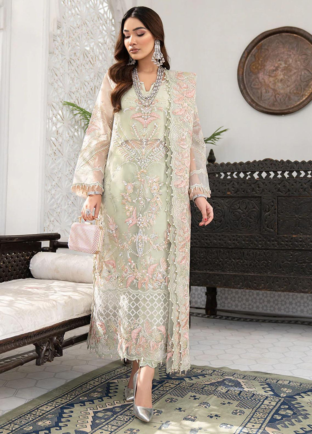 HemStitch Luxury Pret  Organza 3 Piece Suit HST22LF HL01 AYLA