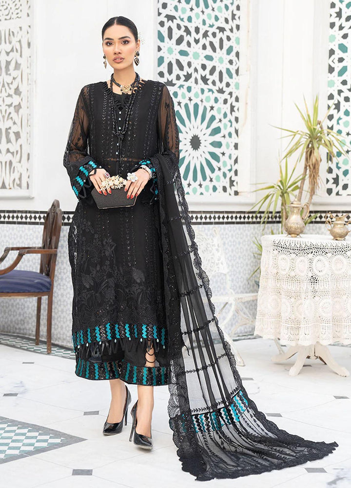 HemStitch Luxury Pret  Chiffon 3 Piece Suit HST22LF HL04 AYSEL